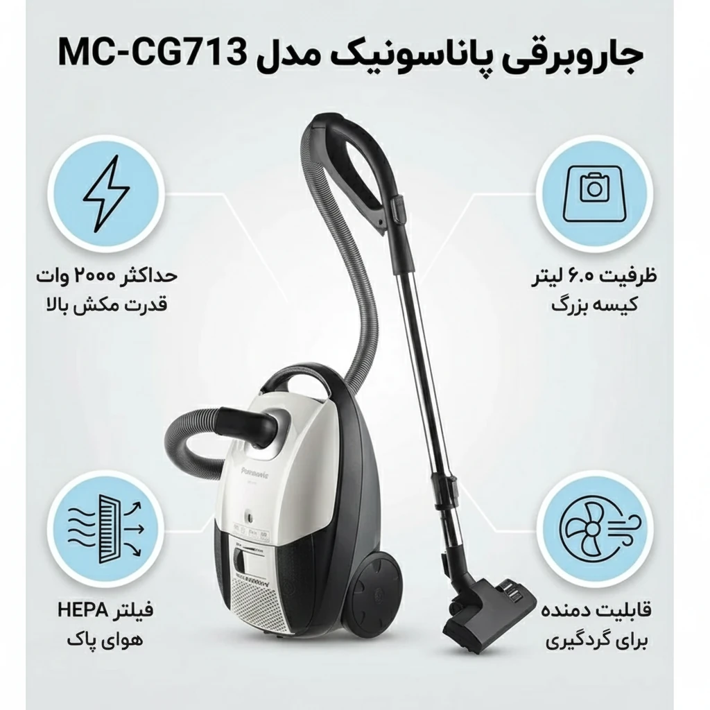 جاروبرقی پاناسونیک مدل MC-CG713